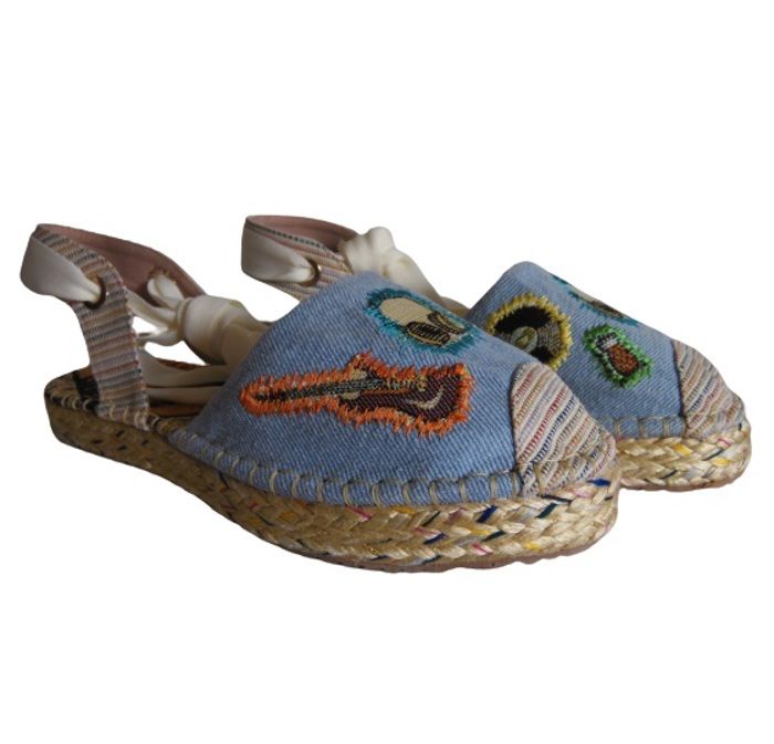 Sandalia Tipo Espadrila Romana CALZADO GUERREROS PS 117 AZUL CLARO img #5