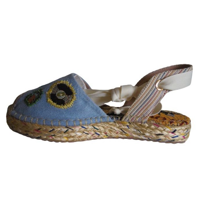 Sandalia Tipo Espadrila Romana CALZADO GUERREROS PS 117 AZUL CLARO img #4