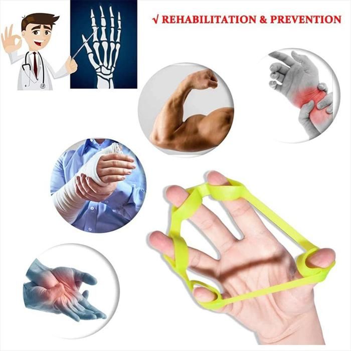 Banda Elástica Profesional Fortalecimiento Dedos Resistencia Naranja img #2