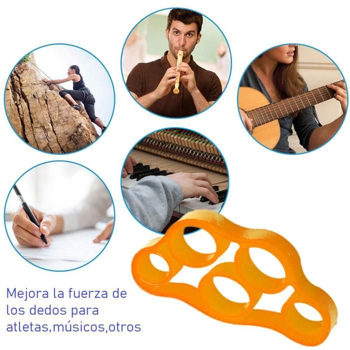 Banda Elástica Profesional Fortalecimiento Dedos Resistencia Naranja img #4