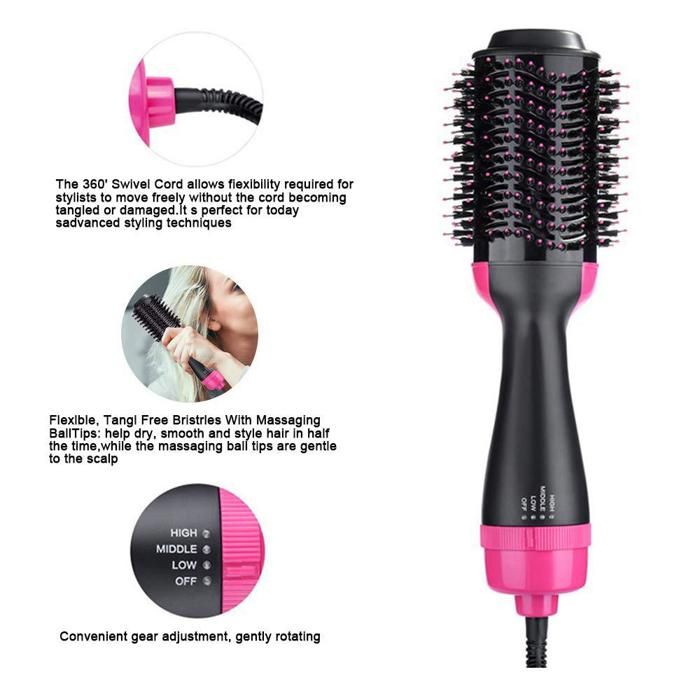 Cepillo secador de pelo de un paso y de aire caliente img #3