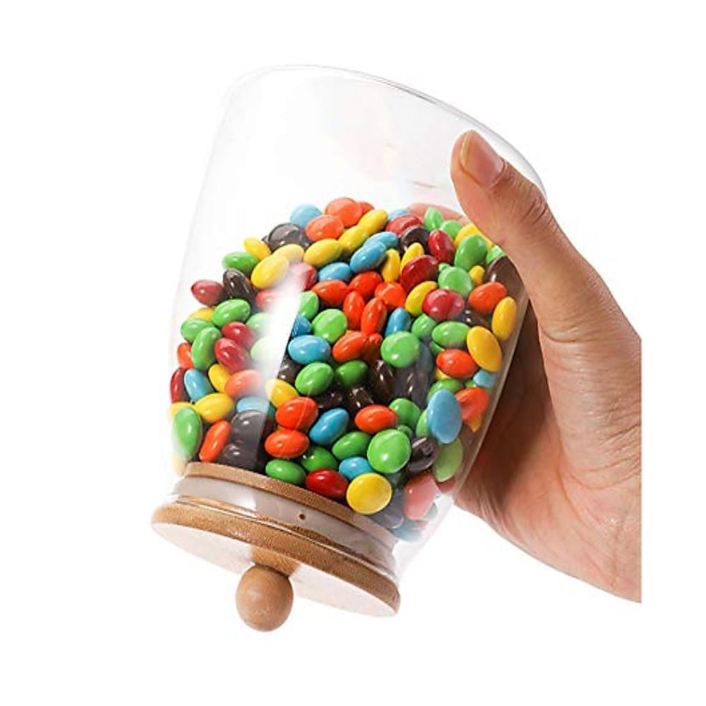 Dos Tarros De Almacenamiento Con Tapa De Madera De Bambú: 500 Y 1000 Ml Ref. C0015 Enca img #6