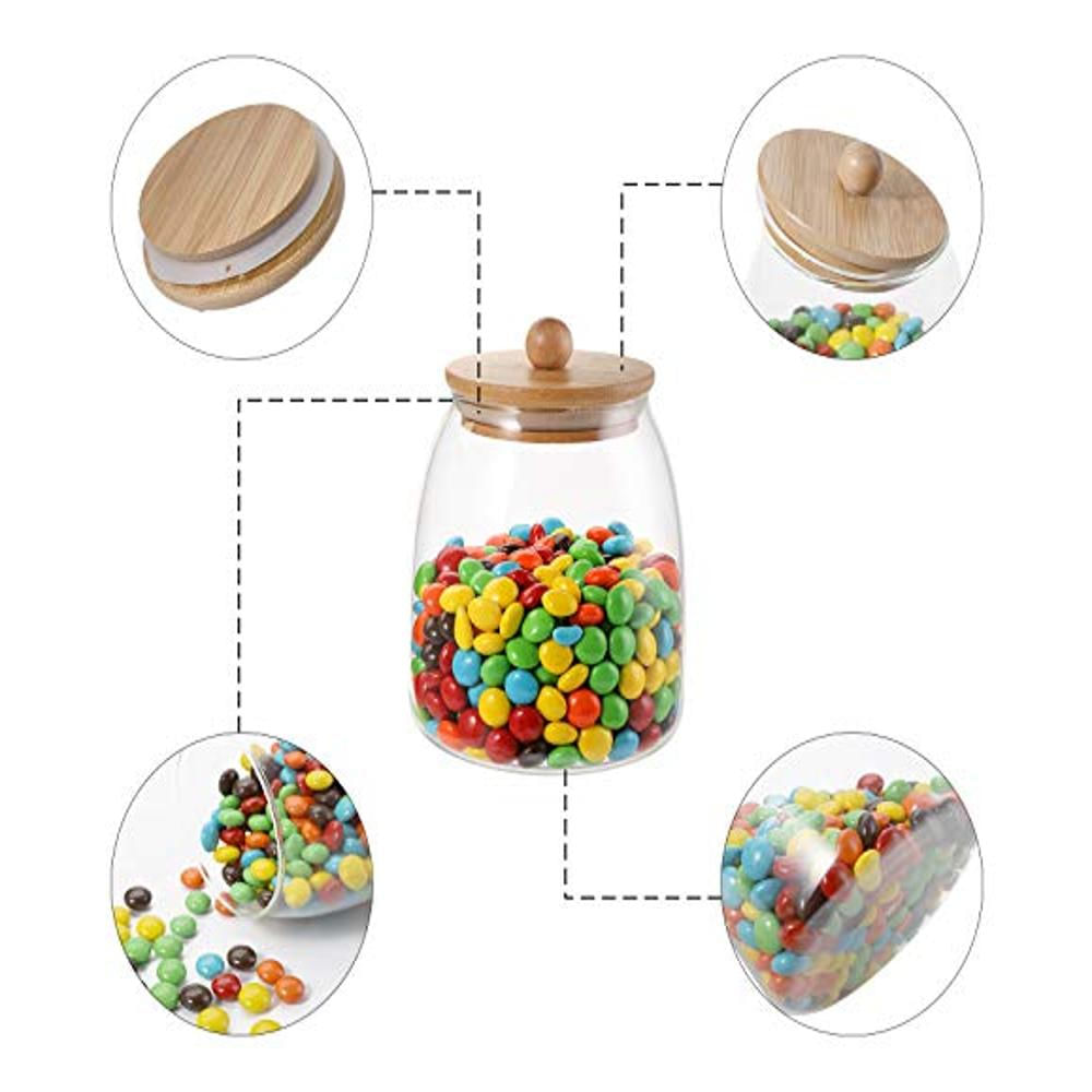 Dos Tarros De Almacenamiento Con Tapa De Madera De Bambú: 500 Y 1000 Ml Ref. C0015 Enca img #10