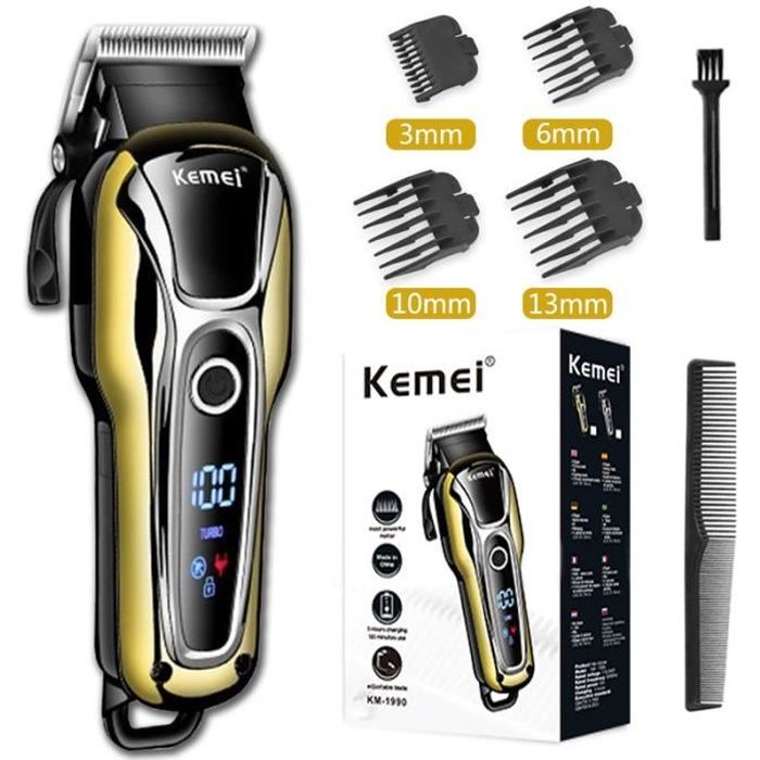 Cortadora de pelo profesional Kemei para hombres, cortadora recargable, Máquina para cortar cabello, Afeitadora eléctrica para Barba img #1