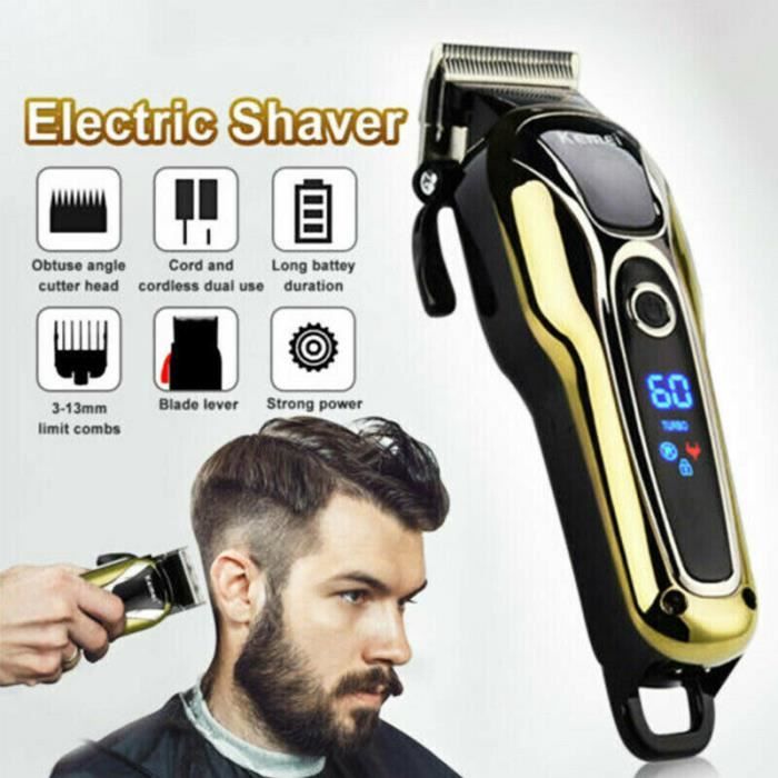 Cortadora de pelo profesional Kemei para hombres, cortadora recargable, Máquina para cortar cabello, Afeitadora eléctrica para Barba img #2