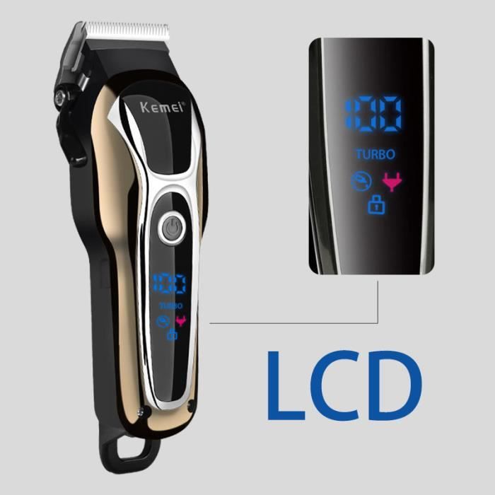 Cortadora de pelo profesional Kemei para hombres, cortadora recargable, Máquina para cortar cabello, Afeitadora eléctrica para Barba img #3