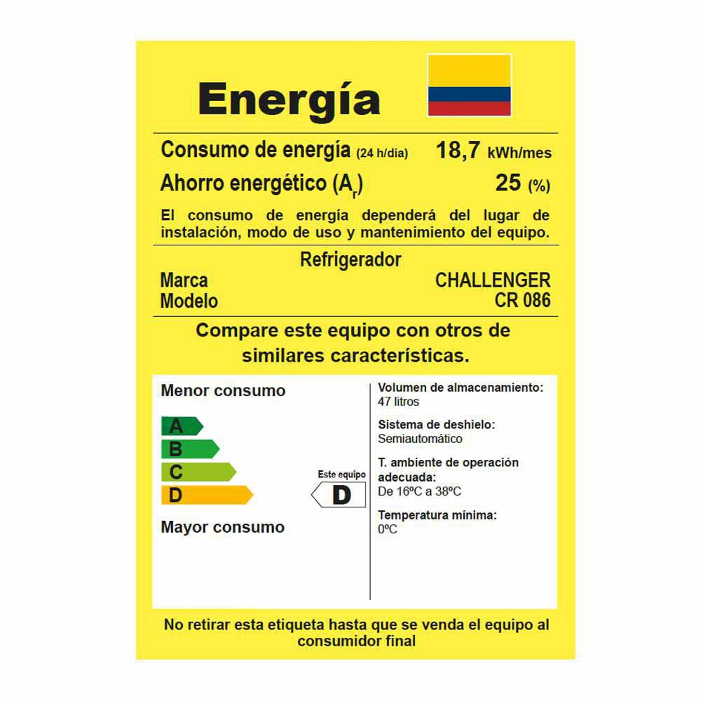 Nevera Minibar Challenger 50.5 Litros, Gris  CR086 img #4