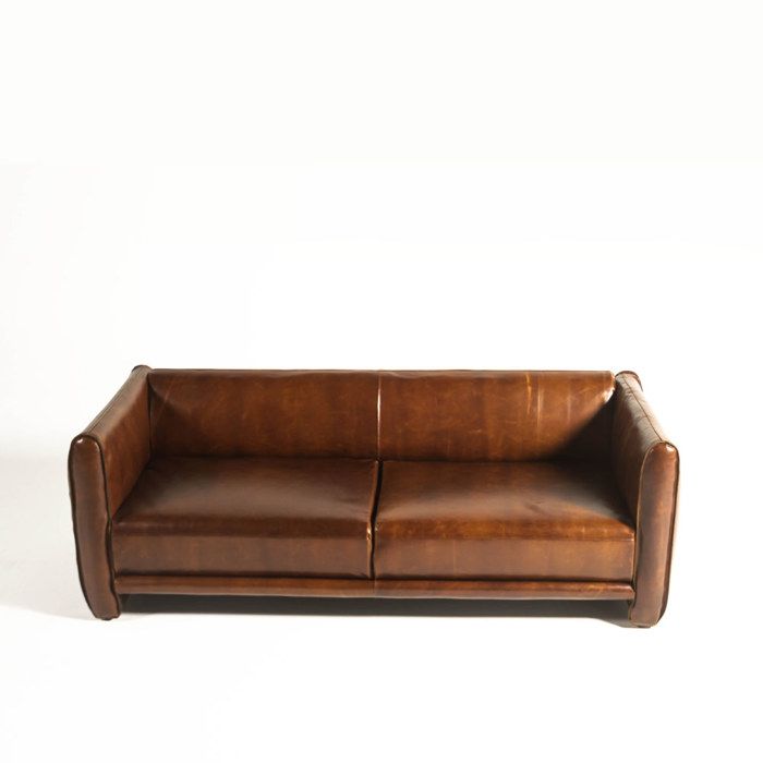 Sofa Eileen en Cuero Natural Miel 215x100cm img #4