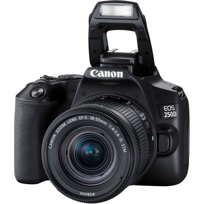 Cámara Réflex CANON 250D + Lente 18 55 IS STM Negra 24,1 megapíxeles 4K Bluetooth 4.1 img #2