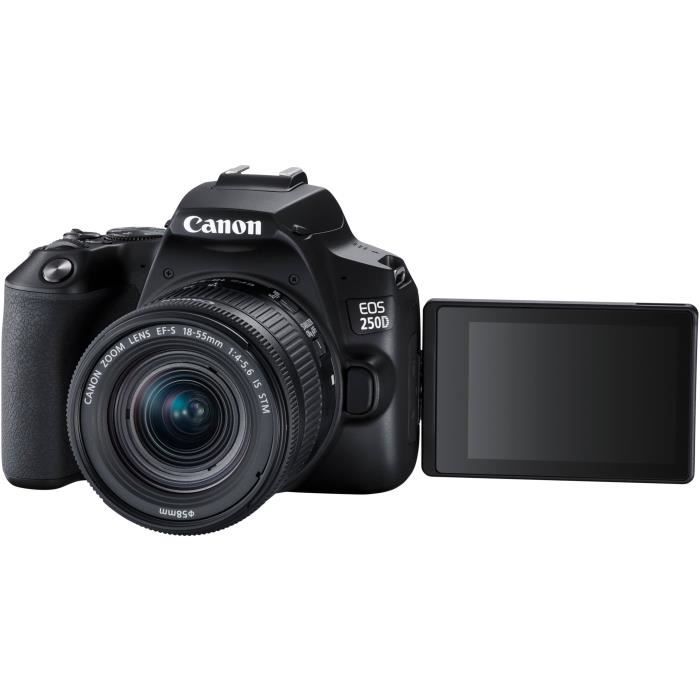 Cámara Réflex CANON 250D + Lente 18 55 IS STM Negra 24,1 megapíxeles 4K Bluetooth 4.1 img #3