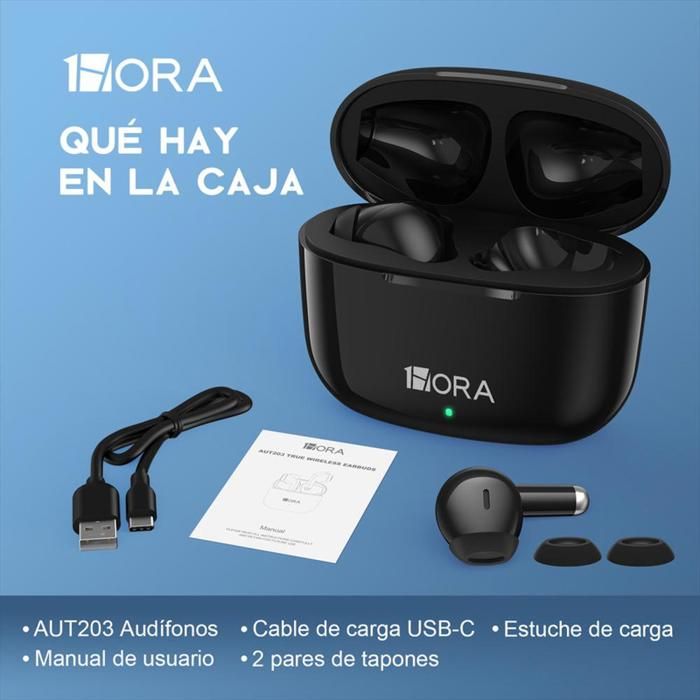 Audífonos In Ear Bluetooth 6 Horas De Bateria Aut203 1Hora Color Negro img #5