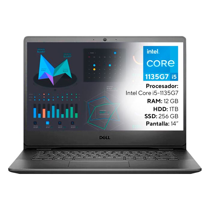 Portátil Dell Vostro 3400 Core I5 1135g7 12Gb Ram 1TB HDD + 256gb Ssd img #1