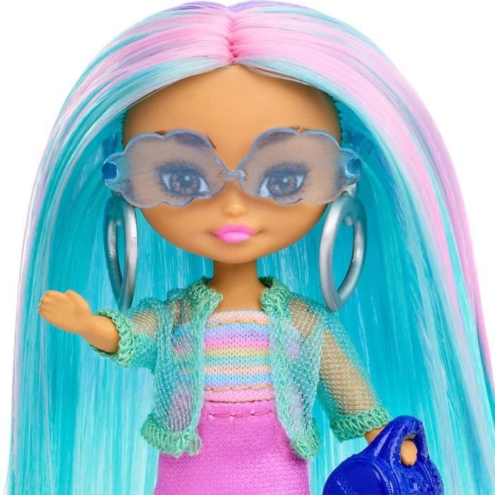Muñeca Barbie Extra Mini Minis MATTEL HLN45 Pelo Arco Iris Accesorios img #2