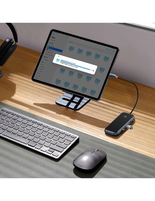 Adaptador HUB Baseus tipo C de 4 puertos (Tipo C a 3 USB 3.0 y 1Tipo C PD y datos) img #5