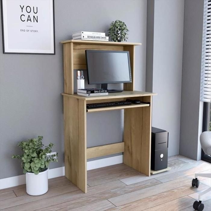 Escritorio Neptuno, Café Claro, Ideal Para Espacios Pequeños img #1