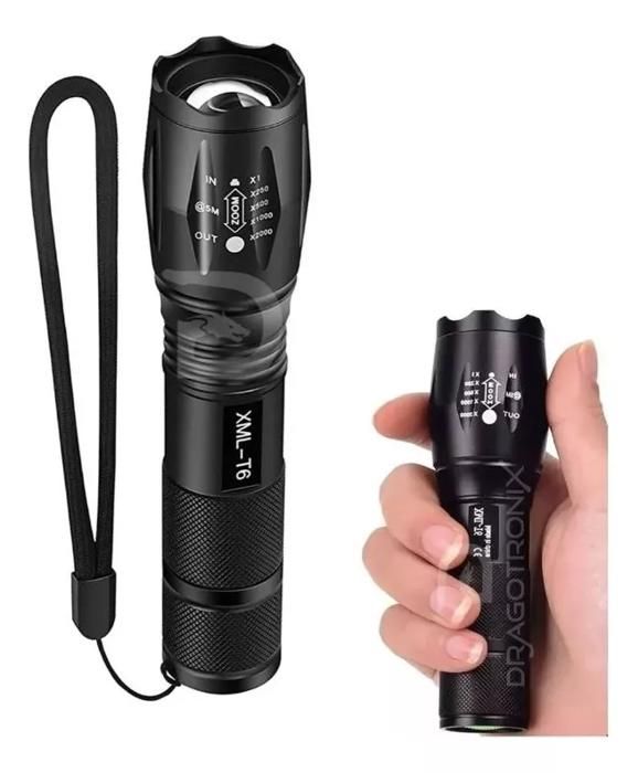 Linterna Militar Aluminio 5 Modos Zoom + Bateria Recargable 15000Lm img #2