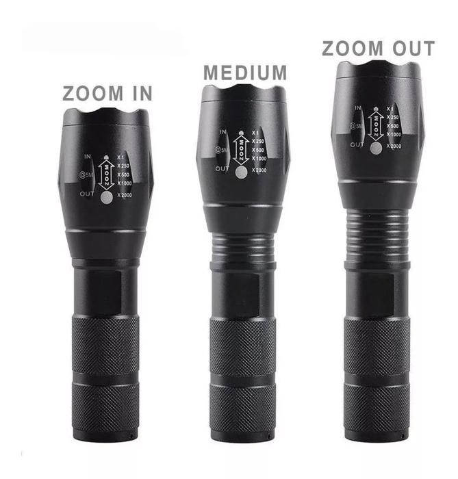 Linterna Militar Aluminio 5 Modos Zoom + Bateria Recargable 15000Lm img #3