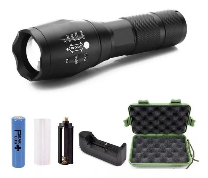Linterna Militar Aluminio 5 Modos Zoom + Bateria Recargable 15000Lm img #4