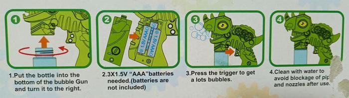 Disparador Burbujas Dinosaurio Para Niños Juguete De Jabón img #5