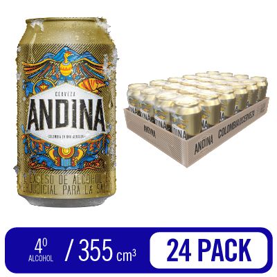 Cerveza Bandeja x 24 unds ANDINA 8520 ml img #1