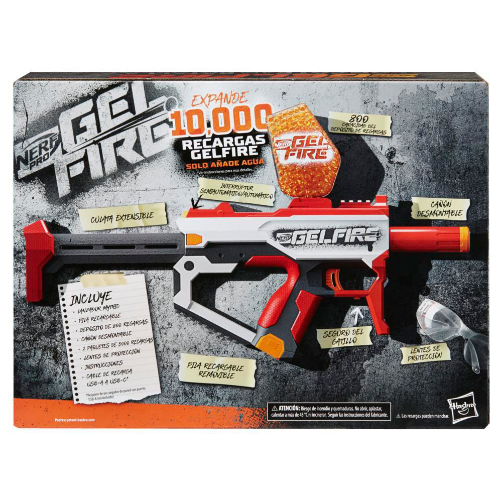 Lanzador Pro Gelfire Mythic 10000 Recargas NERF img #4