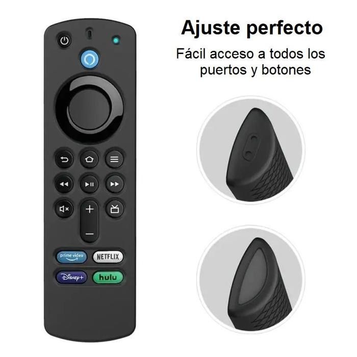 FUNDA FORRO PROTECTOR CONTROL AMAZON FIRE TV STICK 3RA GEN, NEGRO img #2