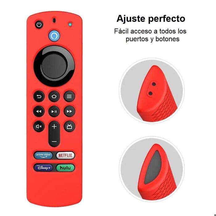 FUNDA FORRO PROTECTOR CONTROL AMAZON FIRE TV STICK 3RA GEN, ROJO img #2