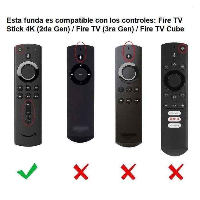FUNDA FORRO PROTECTOR CONTROL AMAZON FIRE TV STICK 2DA GEN, ROJO img #4