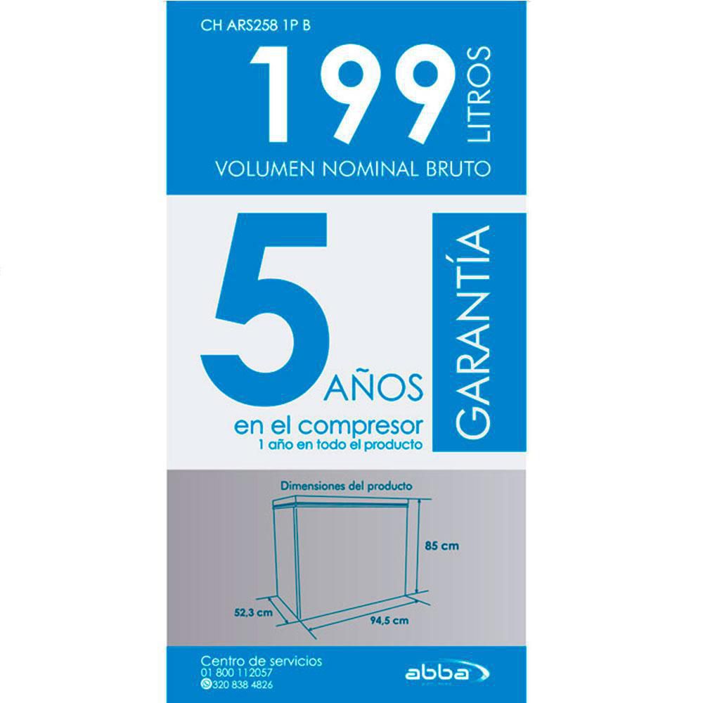 Congelador horizontal  199 l ABBA CHARS258B1 img #6