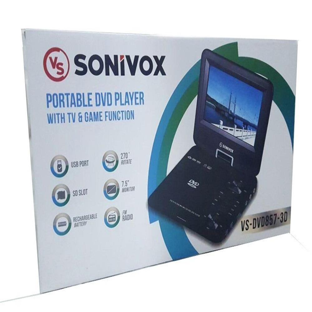 Dvd Portátil Con Tv 3D 11 Usb Sd Radio Fm Gafas Recargable img #1