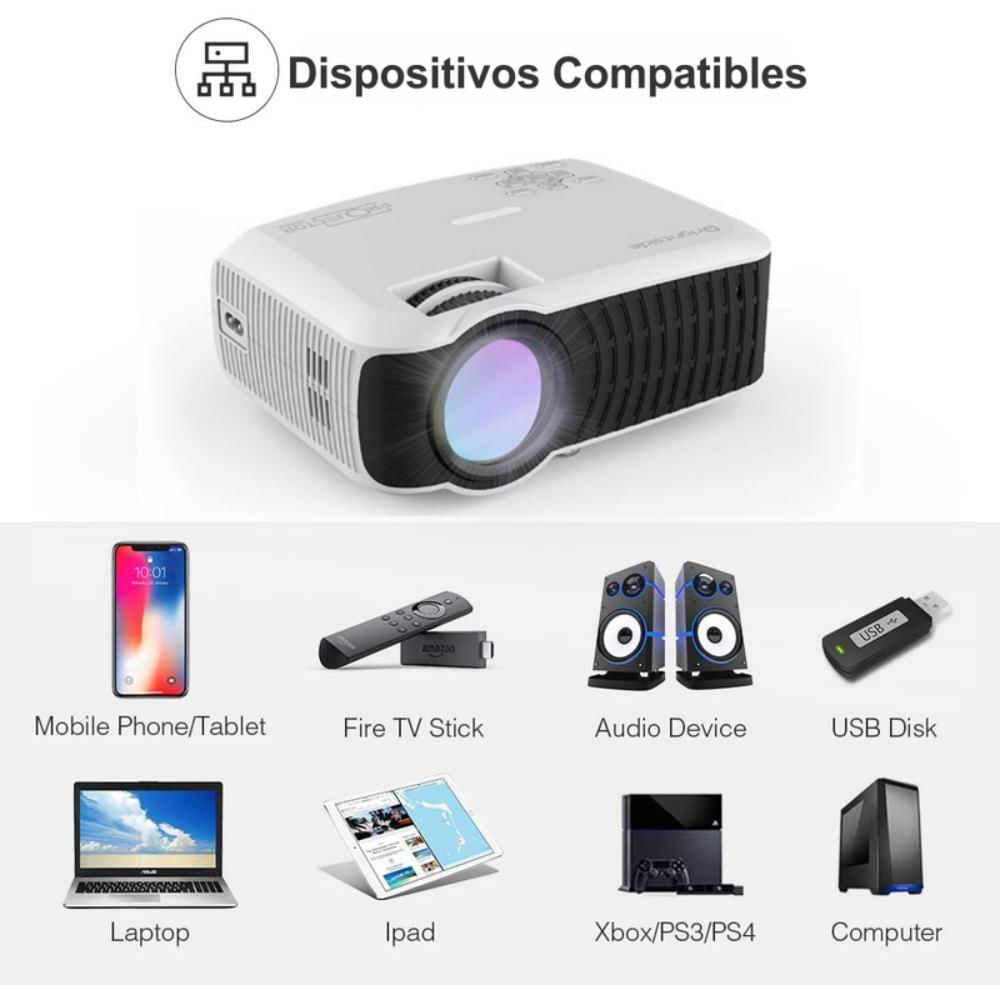 Proyector Led Video Beam 2200 Lumens Full Hd Brightside Bspj 002 img #4