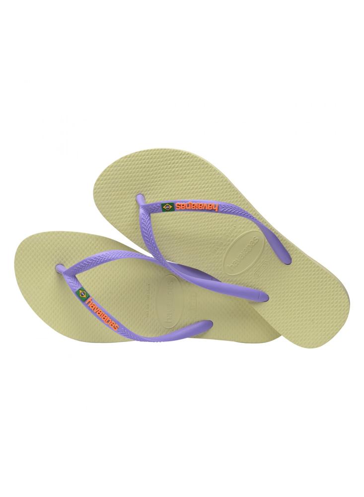 Sandalias Havaianas Slim Brasil 4140713 Verde Lima img #4