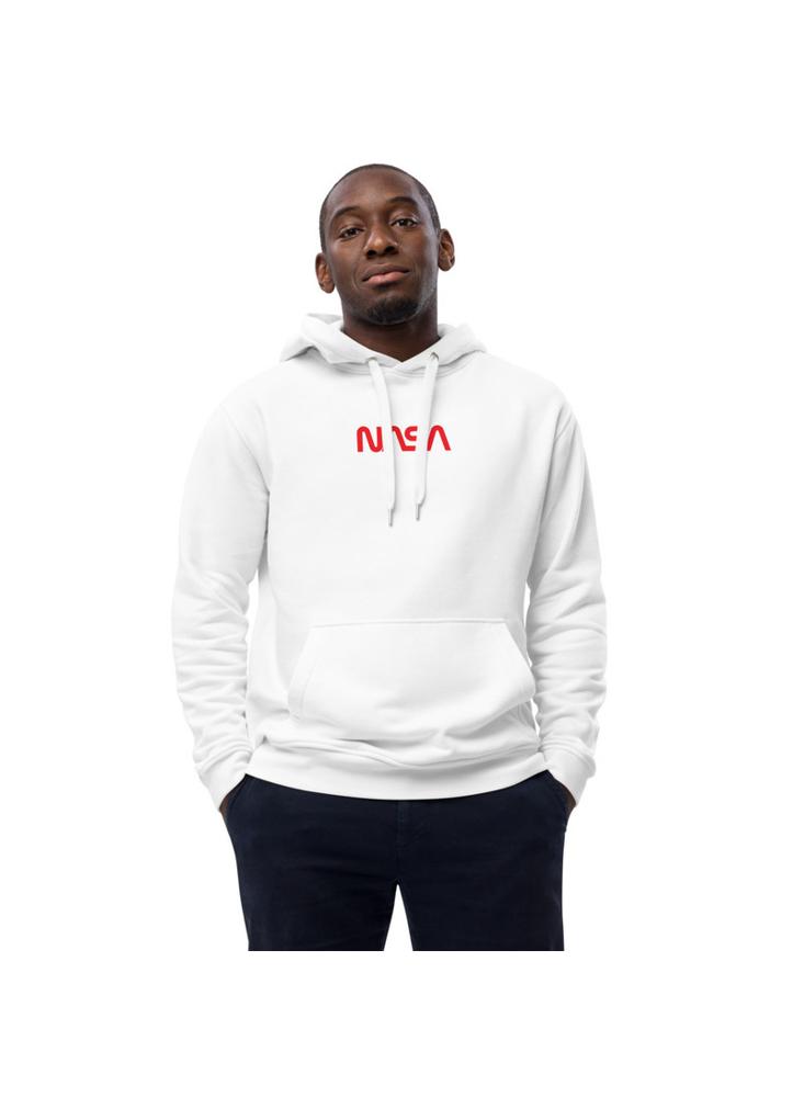 Buzo Blanco Con Capota Nasa Rojo Clasico img #1