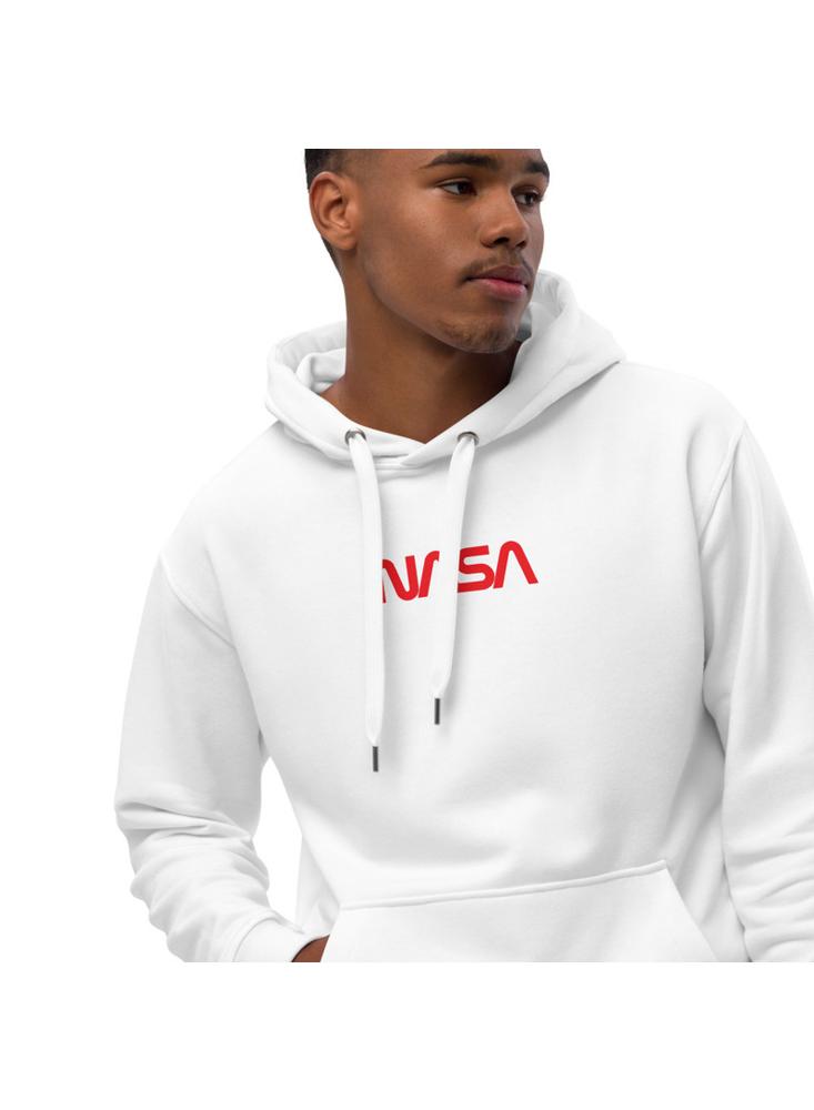 Buzo Blanco Con Capota Nasa Rojo Clasico img #2