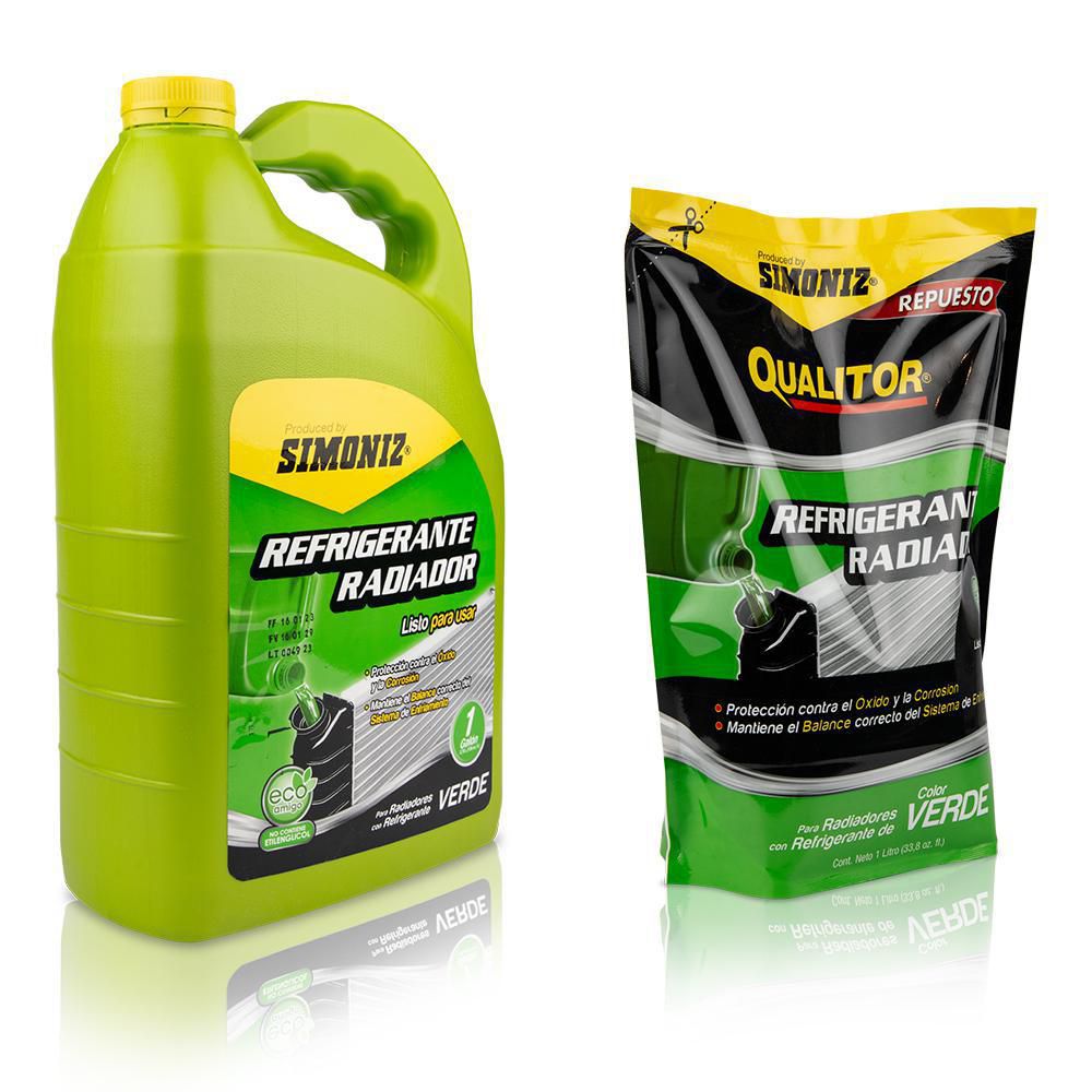 Kit Refrigerante Radiador Qualitor Verde  SIMONIZ 1gl + Doypack 1Lt  Ref. 203845 img #2