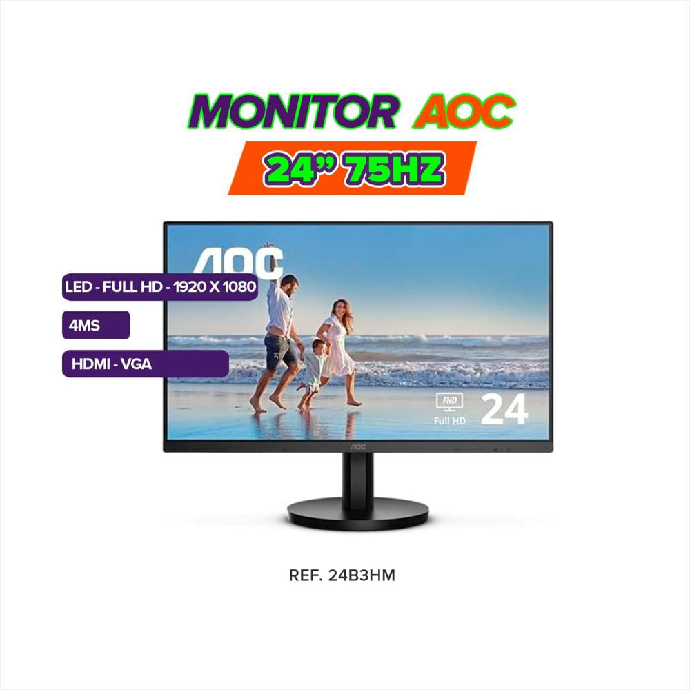 Monitor Aoc 23.8 24B3hm/ Full Hd/ 75Hz/ Panel Va/ Hdmi Vga img #1