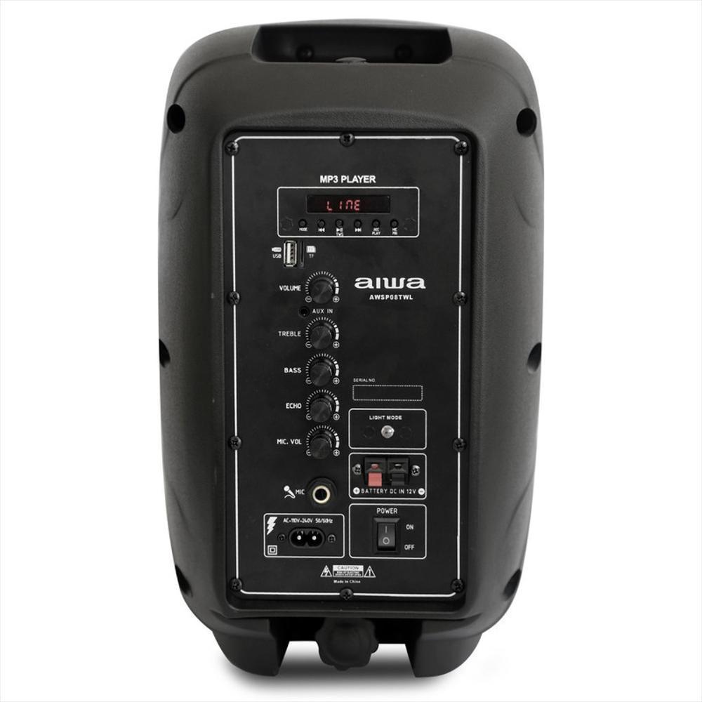 Parlante Bluetooth Aiwa Awsp08twl 8 Pulgadas 300W Pmpo Con Luz Led img #3