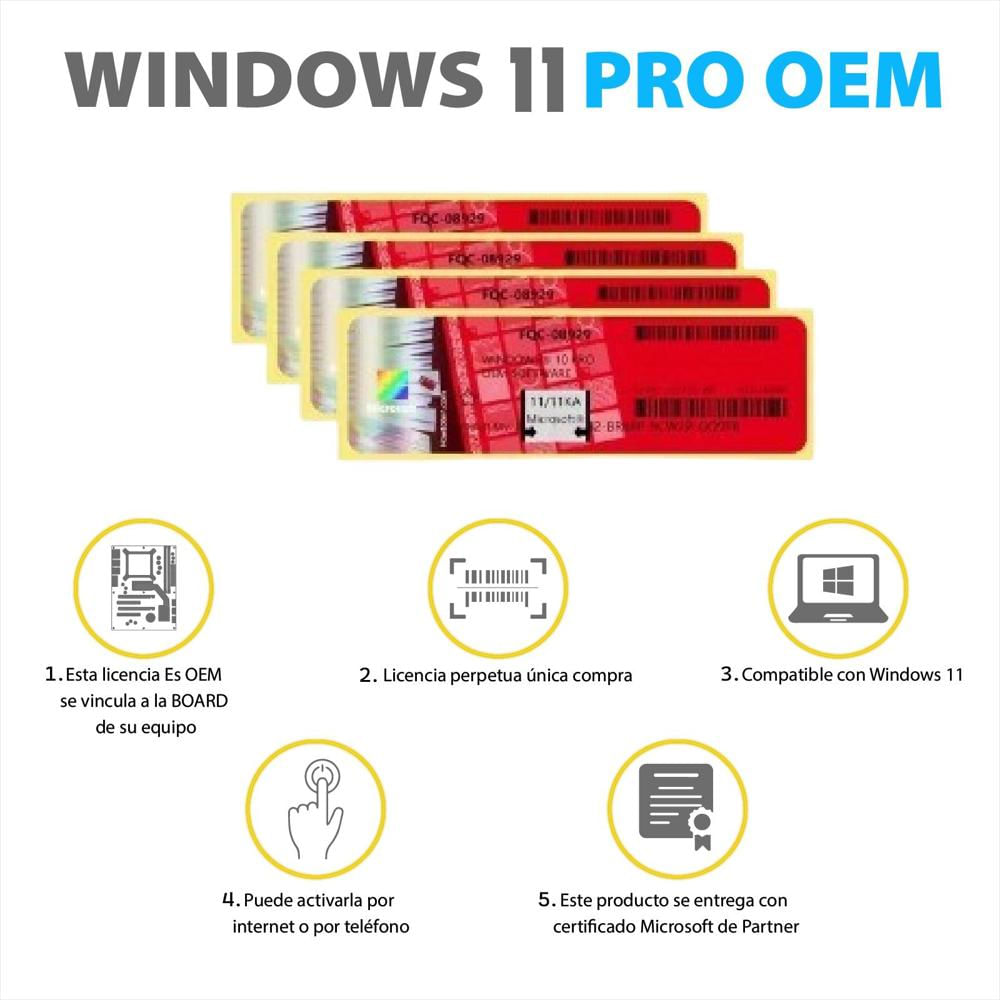 Windows 11 Pro Oem Etiqueta Coa img #1