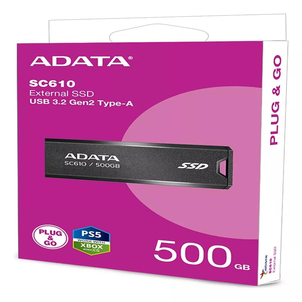 Unidad Externa Adata Sc610 500Gb Usb 3.2 Gen2 Type A img #1