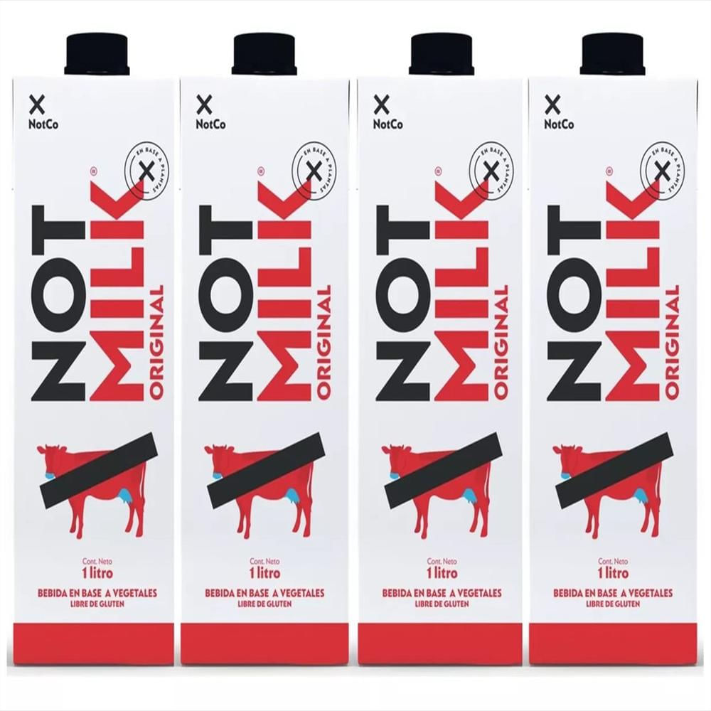 Notmilk Original Bebida 100% Vegetal X4 Und 1L img #1