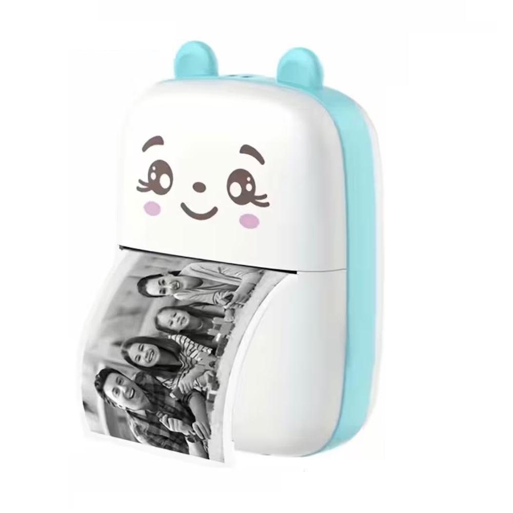 Mini Impresora Inalambrica Portatil Con Bluetooth Azul img #2