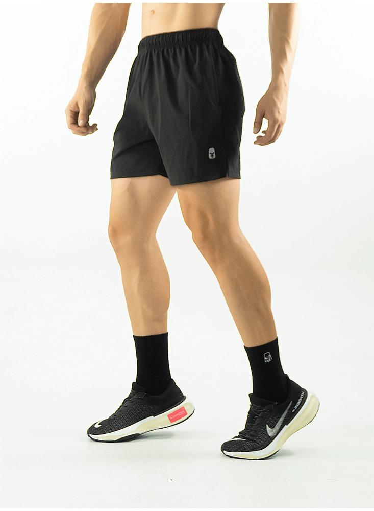 Pantaloneta Deportiva Ajustada Negra img #1