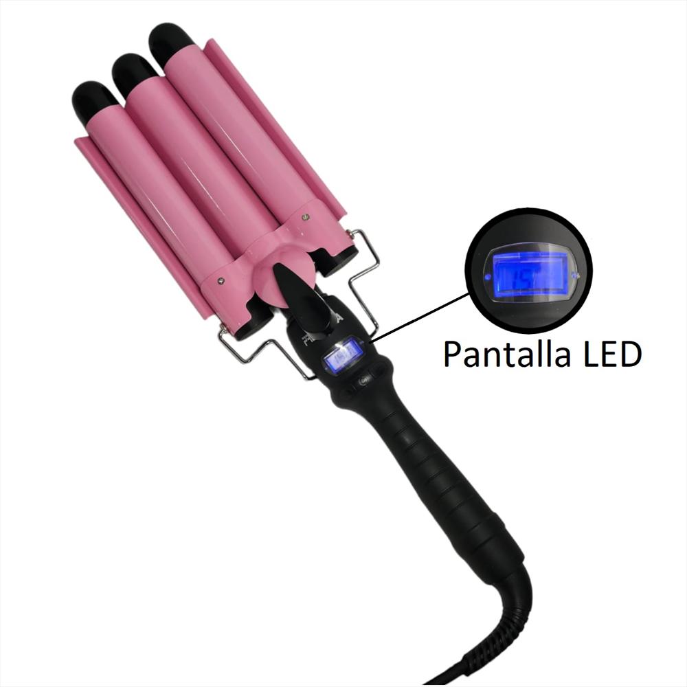 Rizador Ondas Pro Nova 832 Pantalla Digital Rosado img #2