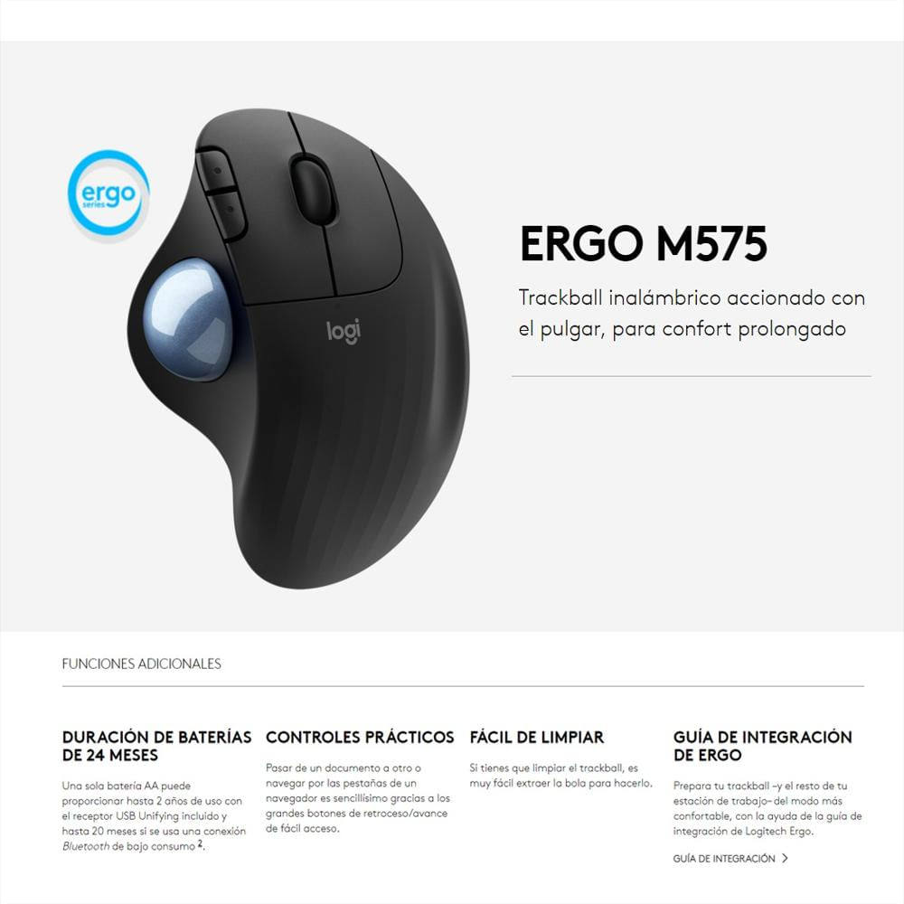 Combo Ergo: Teclado Logitech K860 + Mouse Trackball M575 img #5