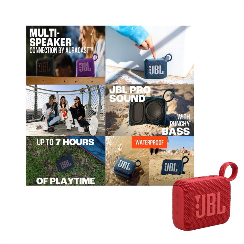 Parlante Jbl Go4 Rojo Wireless Bluetooth Resistencia Ip67 img #5