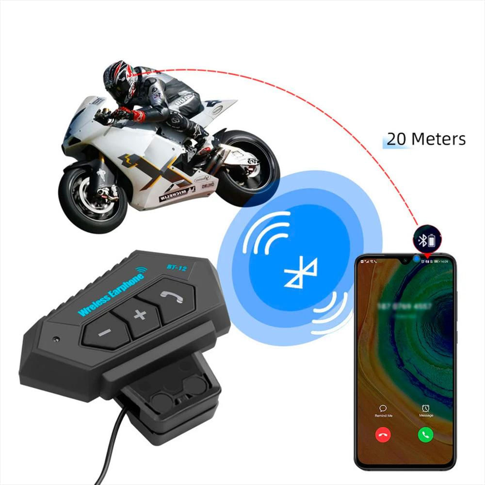 Intercomunicador Auriculares Casco Bluetooh Bt 12 Moto Bt12 img #5