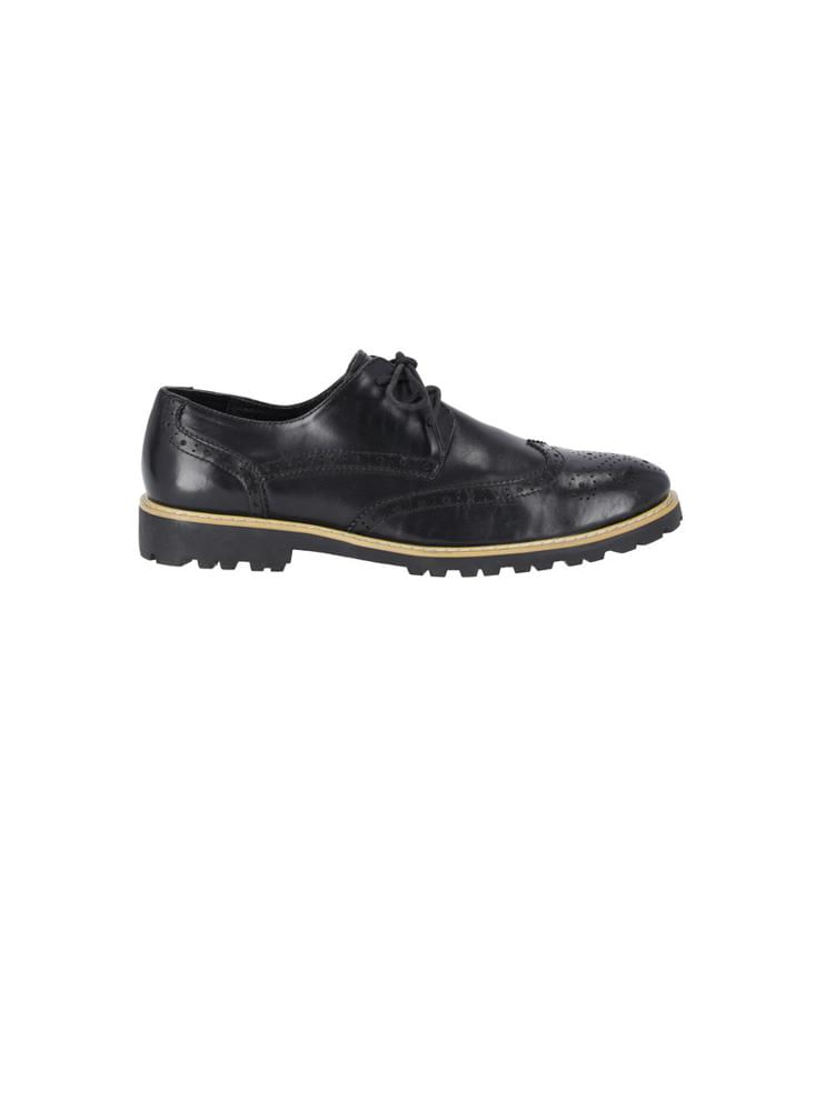 Zapato En Cuero Negro Oxford Lchz08 img #2