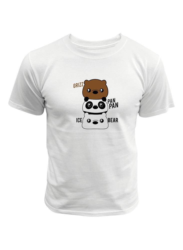 Camiseta Osos Escandalosos Bare Bears Panda Polar Pardo Chib img #1