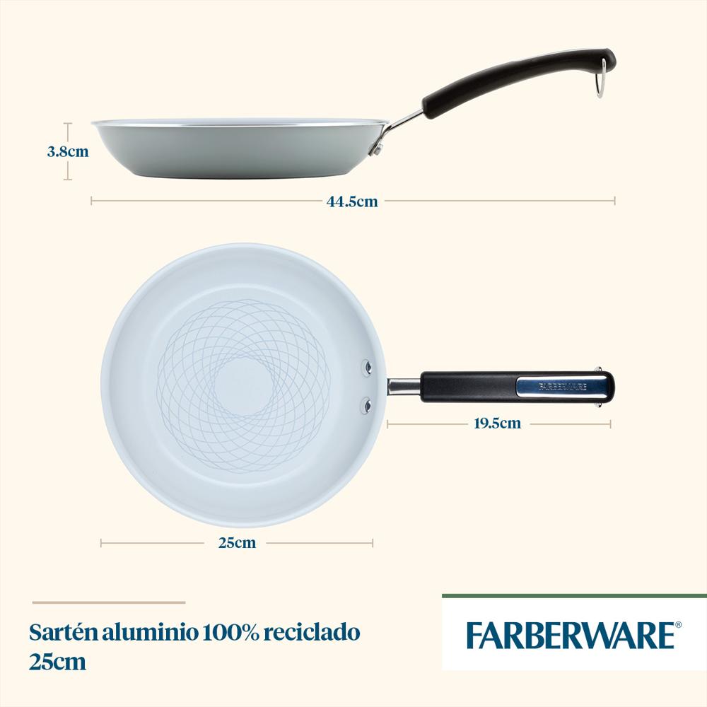 Farberware Ecoadvantage Sartén Antiadherente Cerámico , Aluminio , 25 Cm/10 pulgadas , Gris 13463 img #2