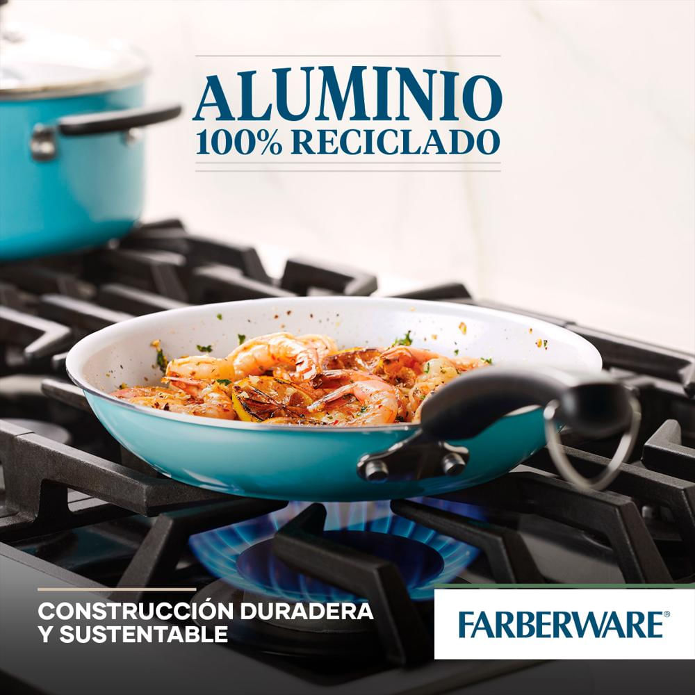 Farberware Ecoadvantage Sartén, Antiadherente Ceramico, Aluminio 25 Cm, Azul Aqua 13458 img #3